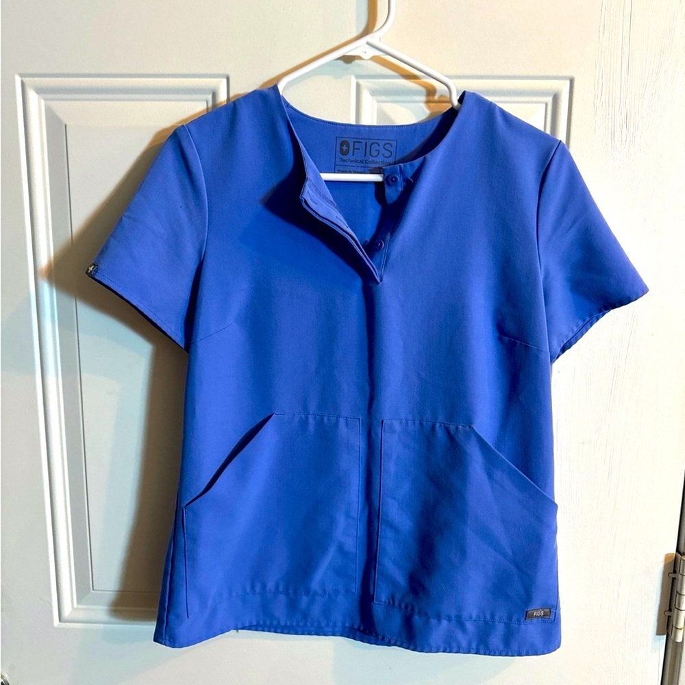 Figs Women's Blouse in Vibrant Blue